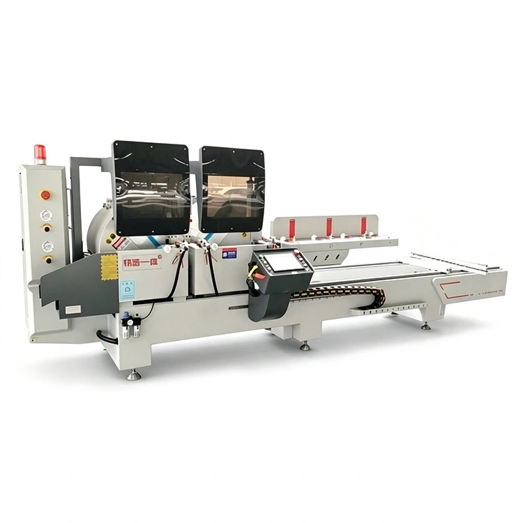CNC-kaksoispääsaha 45° ja 90° sahaukseen