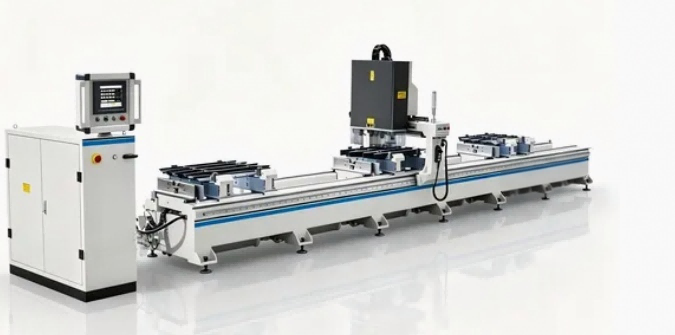 Korkean tarkkuuden 4-päinen CNC-alumiininen verhoseinäporakone